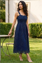 Dusk Floral Crochet Midi Dress