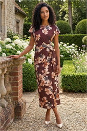 Floral Twist Stretch Dress