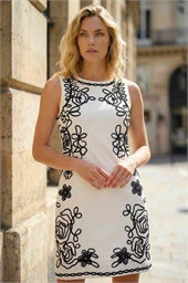 Embroidered Cornelli Dress