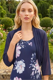Ruched Hem Chiffon Bolero
