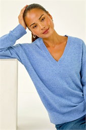 Petite V-Neck Knit Jumper