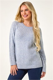 Petite Pearl Detail Knit Jumper