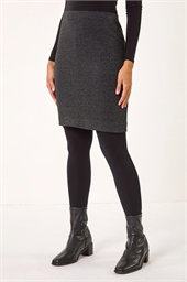 Smart Textured Stretch Skirt