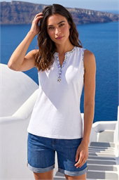Contrast Trim Vest Top