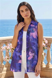 Floral Print Longline Blouse