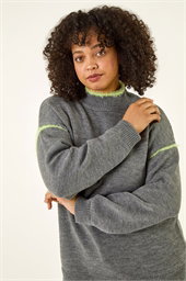 Curve Trim Detail Knit Jumper