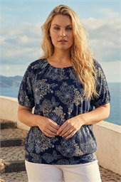 Curve Floral Bardot Top