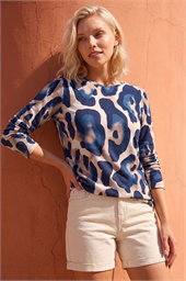 Petite Animal Print Top