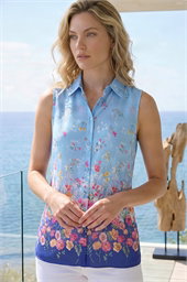 Floral Border Blouse