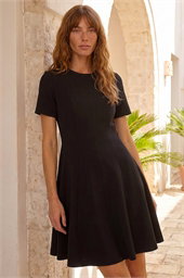 Panel Flared Stretch Dress