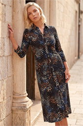 Petite Button Ruched Dress