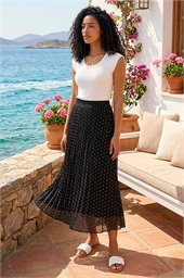 Polka Dot Maxi Skirt