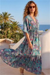 Paisley Boho Maxi Dress