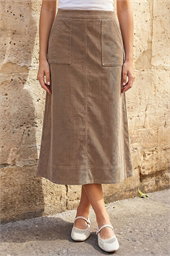 Petite Cord Pocket Skirt