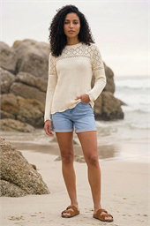 Textured Wave Hem Knit Jumper