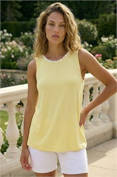 Daisy Neck Trim Vest Top