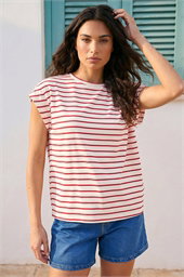 Soft Touch Stripe Stretch Top