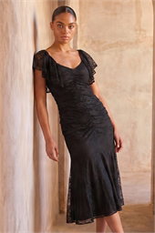 Petite Lace Tiered Dress