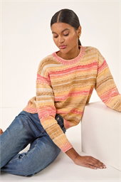 Cable Stripe Knit Jumper 