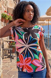 Floral Print Shell Top