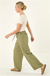Petite Pull On Woven Trouser