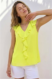 Chiffon Ruffle Vest Top