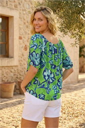 Floral Print Bardot Stretch Top