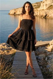 Dusk Tiered Broderie Dress
