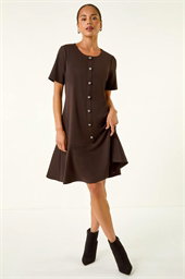 Petite Flute Hem Stretch Dress
