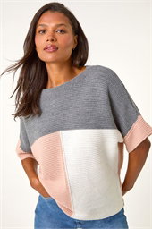 Colour Block Knitted Jumper