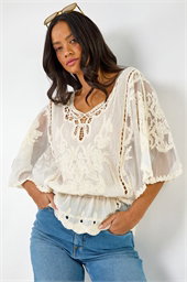 Dusk Butterfly Lace Blouse