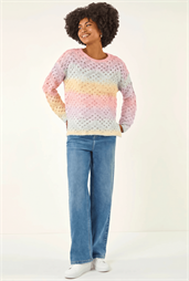 Ombre Rainbow Knit Jumper