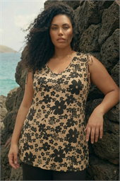 Curve Floral Print Vest Top