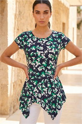 Floral Hanky Hem Top
