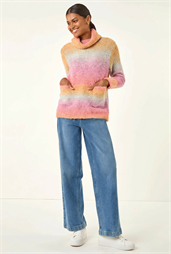 Ombre Stripe Knit Jumper