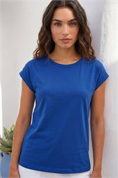 Plain Stretch Cotton Jersey T-Shirt