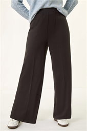 Wide Leg Ponte Stretch Trouser