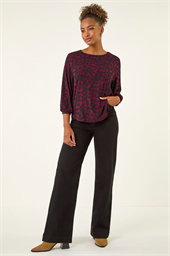 Abstract Spot Print Top