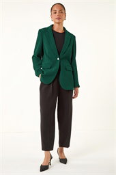 Petite Textured Buttoned Blazer
