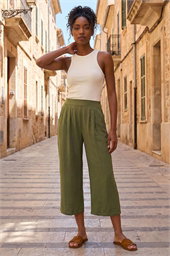 Air Flow Pleat Cropped Trouser