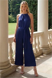 Pleated Halter Neck Jumpsuit