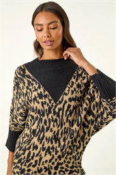 Animal Print Knit Jumper