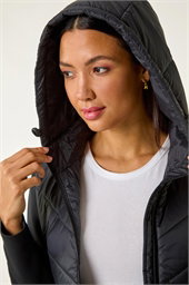 Contrast Hooded Padded Jacket