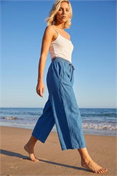Petite Washed Denim Look Trouser