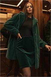 Petite Longline Faux Fur Coat