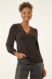 Shimmer Sequin V-Neck Top