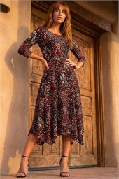 Speckled Hanky Hem Dress