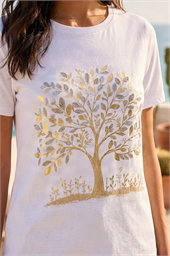 Foil Tree Print T-Shirt
