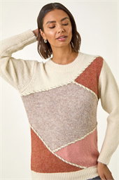 Patch Work Knit Jumper