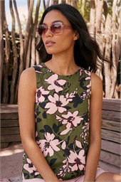 Floral Print Shell Top